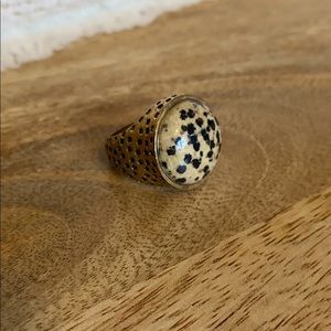 Madewell Dalmatian stone ring